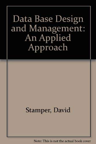 9780079096975: Data Base Design and Management: An Applied Approach