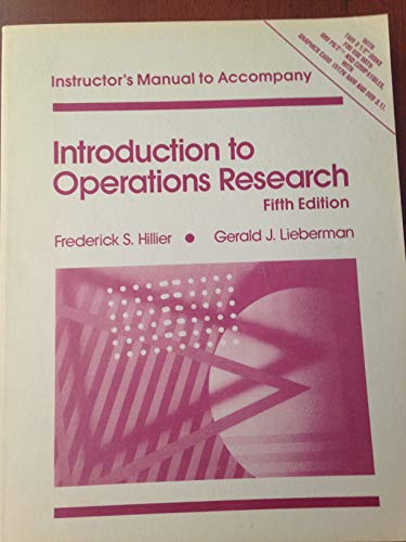 9780079097644: Solutions Manual (Introduction to Operations Research)