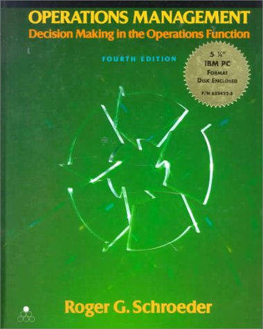 Imagen de archivo de Operations Management : Decision Making in the Operations Function a la venta por Better World Books