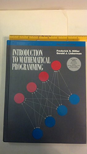 Imagen de archivo de Introduction to Mathematical Programming a la venta por Better World Books