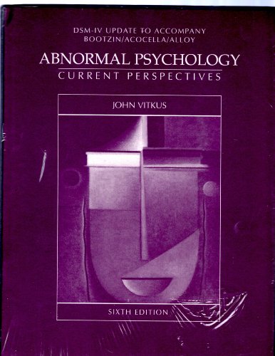 Stock image for Abnormal Psychology/Dsm-IV Update/Casebook in Abnormal Psychology for sale by HPB-Red