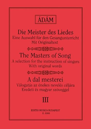 Beispielbild fr Die meister des liedes iii brahms,cornelius,franz chant zum Verkauf von Ammareal