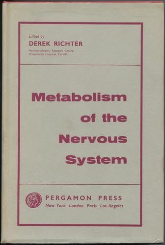 Stock image for Metabolism of the Nervous System. for sale by Harmonium Books