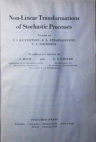 Stock image for Non-Linear Transformations of Stochastic Processes for sale by Zubal-Books, Since 1961