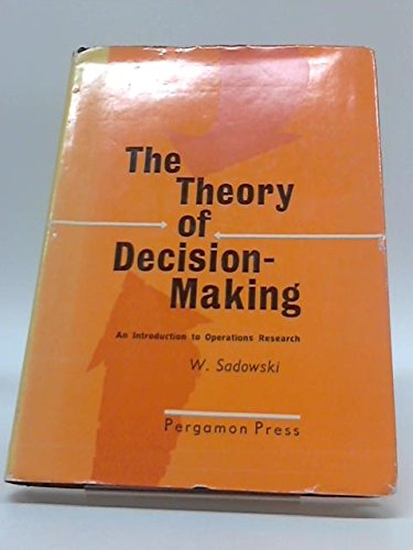 9780080105451: Theory of Decision Making