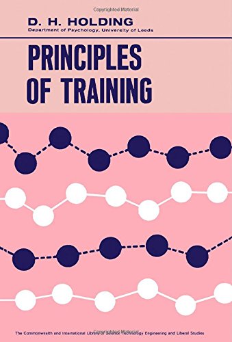 Beispielbild fr Principles of Training zum Verkauf von Better World Books