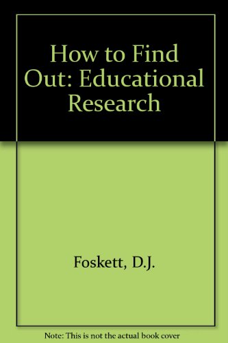 Beispielbild fr How to Find Out: Educational Research zum Verkauf von Neil Shillington: Bookdealer/Booksearch