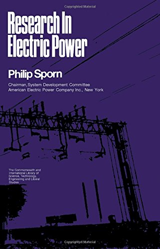 Imagen de archivo de Research in Electric Power a la venta por Better World Books: West