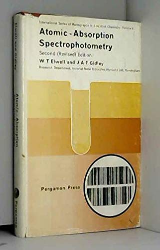 Beispielbild fr Atomic-Absorption Spectrophotometry. Second Revised Edition zum Verkauf von Zubal-Books, Since 1961
