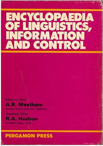 Beispielbild fr Encyclopaedia of Linguistics, Information and Control zum Verkauf von Anybook.com
