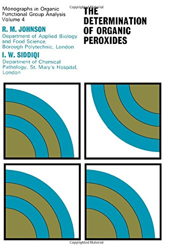9780080155869: The determination of organic peroxides, (Monographs in organic functional group analysis)