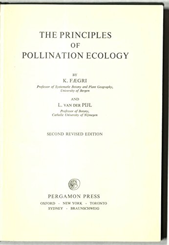 9780080164212: Principles of Pollination Ecology