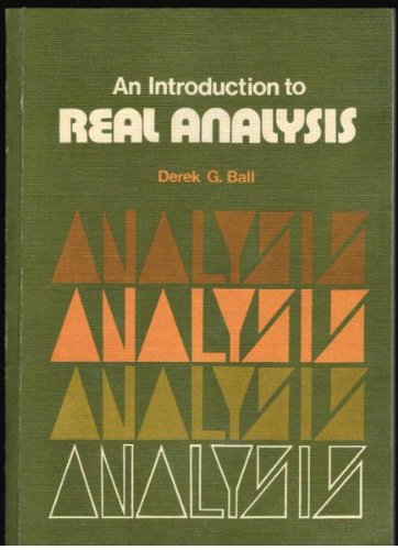 9780080169378: An introduction to real analysis, (The Commonwealth and international library)