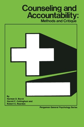 Imagen de archivo de Counseling and Accountability : Methods and Critique a la venta por Better World Books Ltd