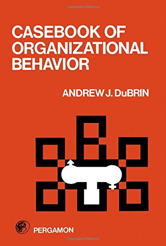 Beispielbild fr Casebook of Organizational Behavior zum Verkauf von Better World Books