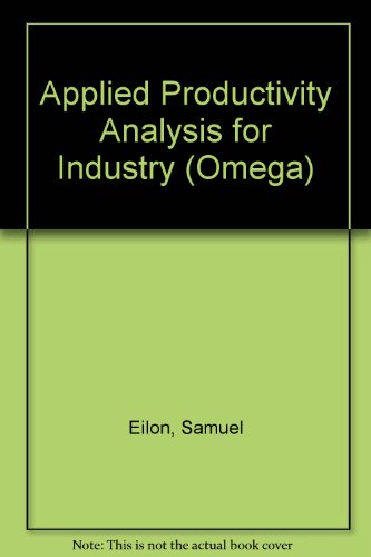 Imagen de archivo de Applied Productivity Analysis for Industry a la venta por Better World Books