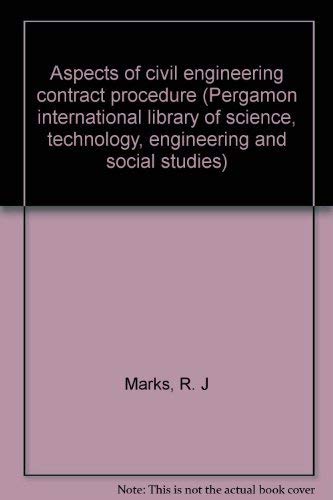 Stock image for ASPECTS OF CIVIL ENGINEERING CONTRACT PROCEDURE. for sale by Cambridge Rare Books