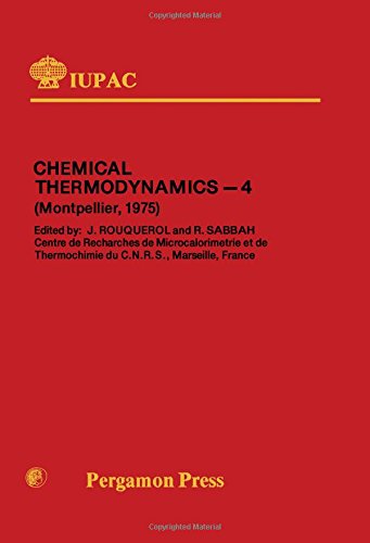 Chemical Thermodynamics--4: Plenary Lectures.