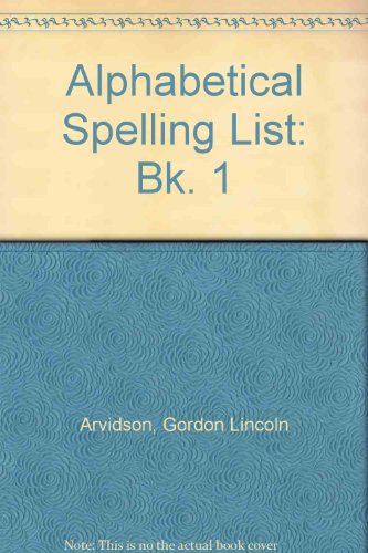 9780080213996: Alphabetical Spelling List: Bk. 1