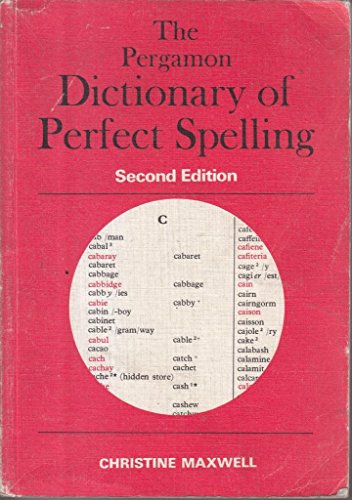 9780080228655: Pergamon Dictionary of Perfect Spelling