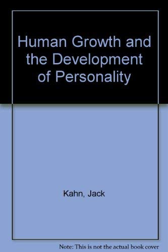 Beispielbild fr Human Growth and the Development of Personality zum Verkauf von PsychoBabel & Skoob Books