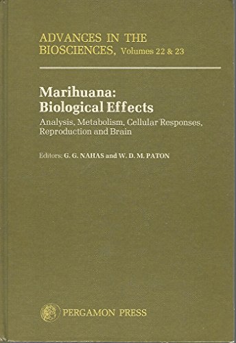 Stock image for Marihuana: Biological Effects (Analysis, Metabolism, Cellular Responses, Reproduction and Brain) for sale by BookDepart