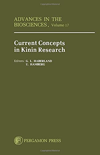 Stock image for Current Concepts in Kinin Research . for sale by Doss-Haus Books