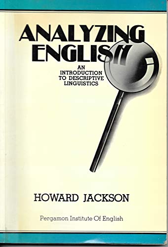 9780080245560: Analysing English: Introduction to Descriptive Linguistics (Language Courses)
