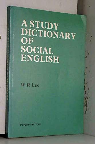 Stock image for A Study Dictionary of Social English for sale by Kultgut