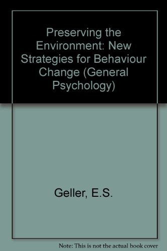 Beispielbild fr Preserving the Environment : New Strategies for Behavior Change zum Verkauf von Better World Books