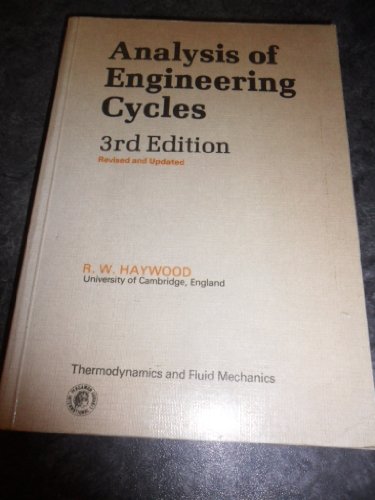 Imagen de archivo de Analysis of Engineering Cycles: Thermodynamics and Fluid Mechanics Series a la venta por A Squared Books (Don Dewhirst)
