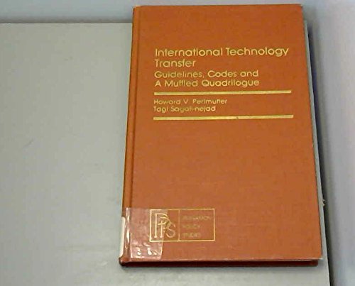 Beispielbild fr International Technology Transfer Codes (Pergamon policy studies on international development) zum Verkauf von Mispah books