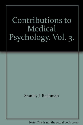 9780080279664: Contributions to Medical Psychology: v. 3