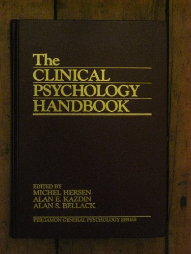 Imagen de archivo de Clinical Psychology Handbook (Pergamon General Psychology Series) a la venta por HPB-Red