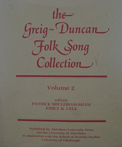 Stock image for The Greig - Duncan Folk Song Collection: Volume 2 for sale by Saucony Book Shop