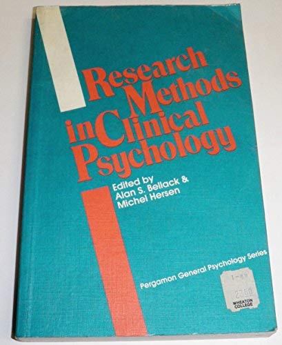 Stock image for Research Methods in Clinical Psychology for sale by Bookmarc's