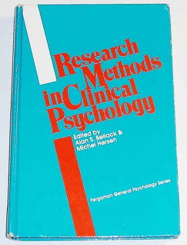 Beispielbild fr Research methods in clinical psychology (Pergamon general psychology series) zum Verkauf von HPB-Red