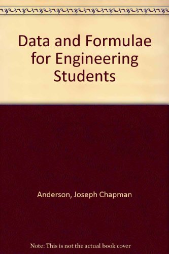 9780080299815: Data and Formulae for Engineering Students