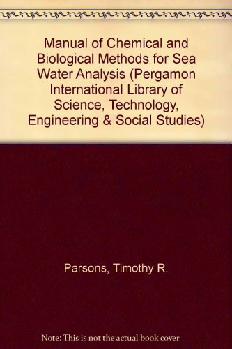 9780080302881: Manual of Chemical and Biological Methods for Sea Water Analysis (Pergamon International Library of Science, Technology, Engineering & Social Studies)