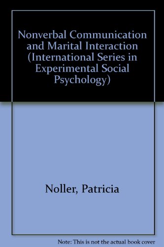 Beispielbild fr Nonverbal Communication and Marital Interaction zum Verkauf von Better World Books