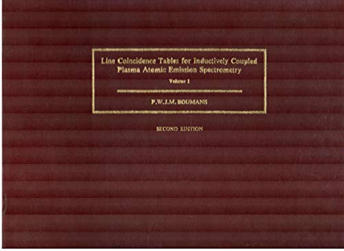 9780080314044: Line Coincidence Tables for Inductively Coupled Plasma Atomic Emission Spectrometry (2 Volume Set)