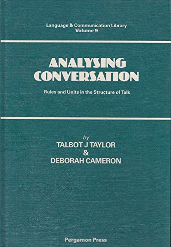 9780080333625: Analysing Conversation: Vol 9 (Language & Communication Library)