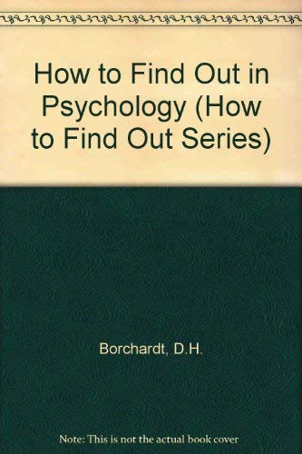 9780080347721: How to Find Out in Psychology (How to Find Out Series)