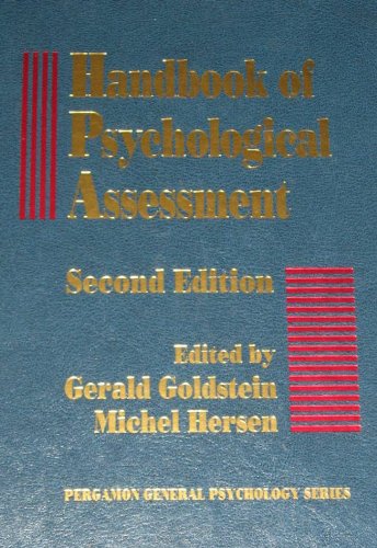 Imagen de archivo de Handbook of Psychological Assessment (General Psychology) a la venta por Modetz Errands-n-More, L.L.C.