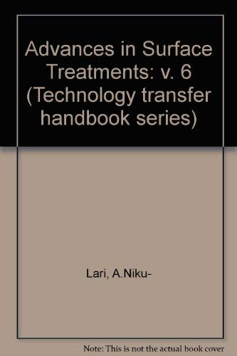 Stock image for Metal Treatments Against Wear, Corrosion, Fretting and Fatigue (Advances in Surface Treatments) (v. 6) for sale by Mispah books