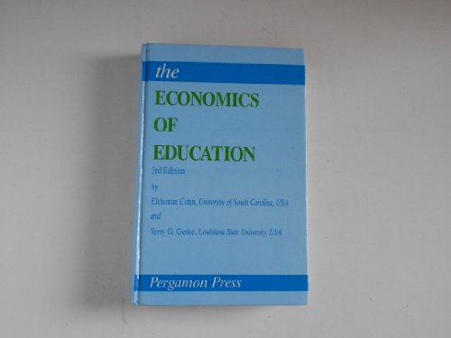 Stock image for The Economics of Education for sale by Better World Books