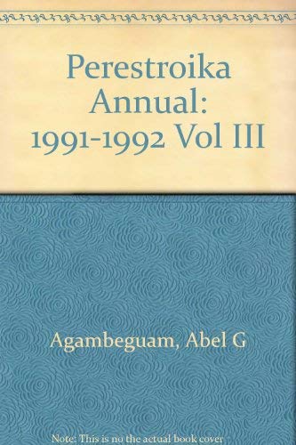 Beispielbild fr Perestroika Annual Volume 3 zum Verkauf von From Away Books & Antiques