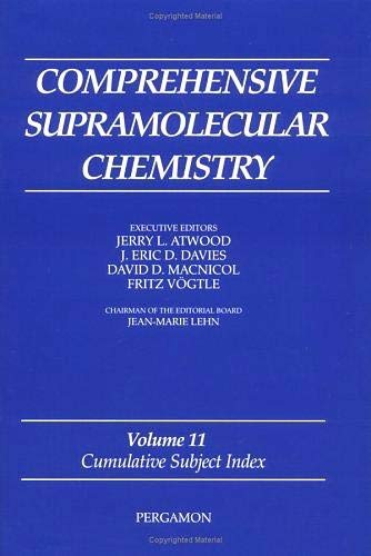 Beispielbild fr Comprehensive Supramolecular Chemistry, Volume 11: Cumulative Subject Index zum Verkauf von Buchpark