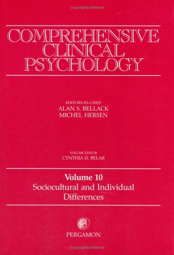 Beispielbild fr Comprehensive Clinical Psychology (vol10) Sociocultural and Individual Differences zum Verkauf von WorldofBooks
