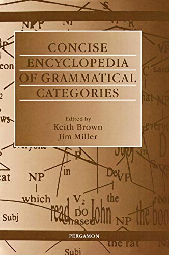 Stock image for Concise Encyclopaedia of Grammatical Categories for sale by Revaluation Books